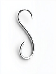 Naklejka premium Metallic ornament hook clip isolated on white background. Ideal for DIY packaging, holiday decorations, and crafting product visuals