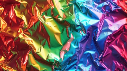 Vibrant rainbow foil texture