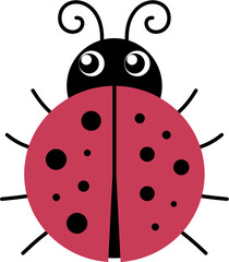 cute ladybug insect cartoon illustration