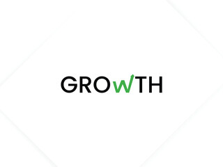 growth logo design template, business logo