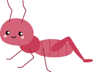 cute ant insect cartoon illustration