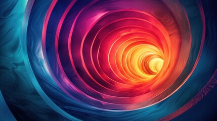 Vibrant swirling tunnel