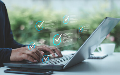 Business evaluation and performance tracking in cyberspace using online checklist survey assessment...