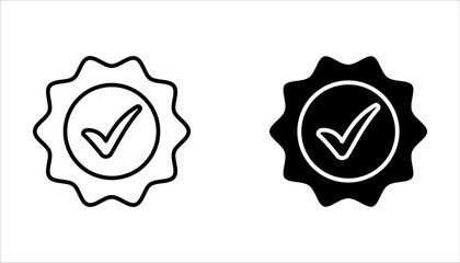 Rosette Stamp icon set, vector illustration on white background.