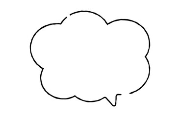 手書き風・白色のふきだしセット