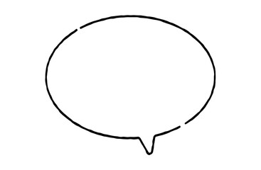 手書き風・白色のふきだしセット