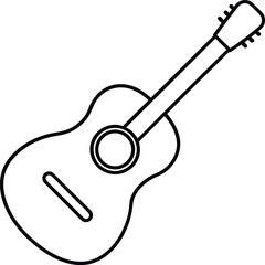 Acoustic Guitar Line Art