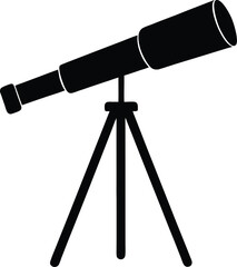 Refracting Telescope Silhouette