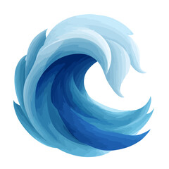 Stylized Blue Wave Vector