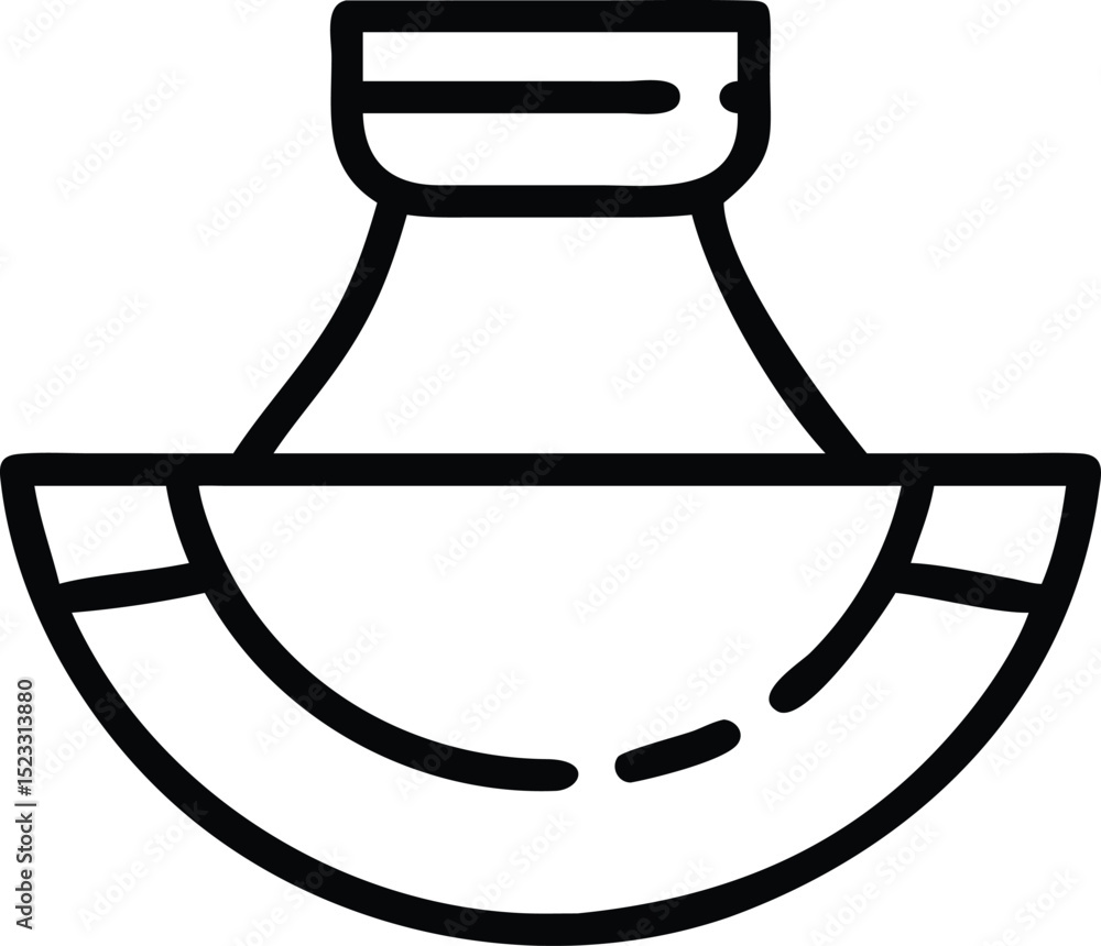 Aufkleber black outline vector icon of utility with transparent background for design