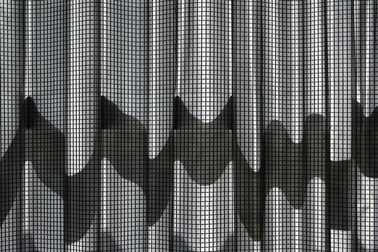 Abstract grid and wave pattern