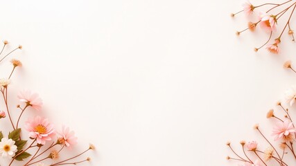 Spring Floral Pattern on Lined Paper for Mother's Day