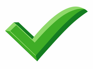3D Green Check Mark Icon vibrant green check mark icon with effect The mark bold and stands out against white background check mark check tick