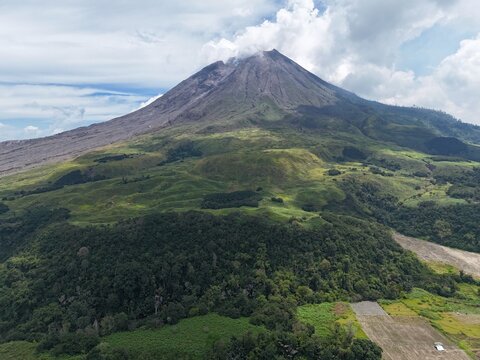 Mount Sinabung in the karo