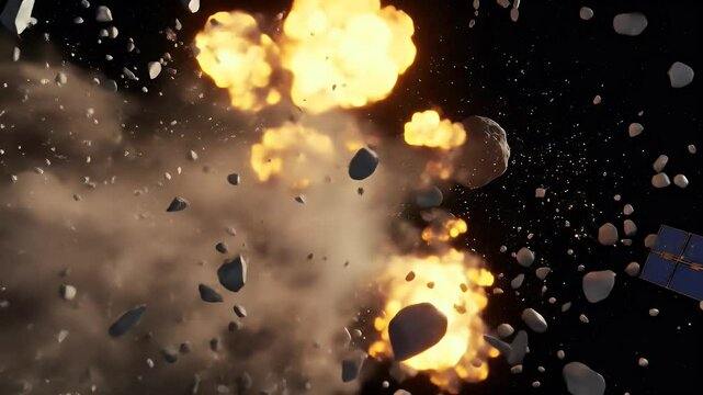 Space explosion animation