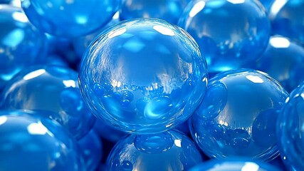 Blue Bubbles in Bright Background - Powered by Adobe