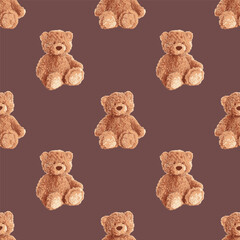 Seamless Teddy Bears Pattern 14 June 2025