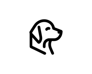 Clean dog symbol illustration in bold vector