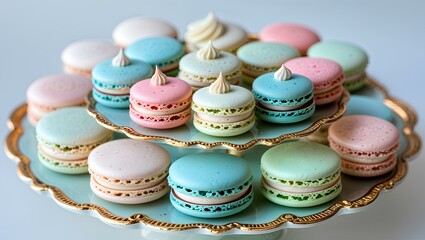 Fototapeta premium A collection of colorful macarons