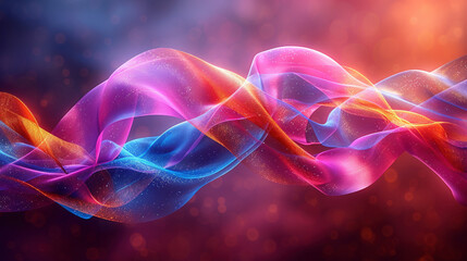 Obraz premium Harmony in Motion: Dancing Ribbon Tracing Trigonometric Wave