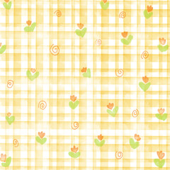 Spring Picnic Gingham Grid Aesthetic pattern