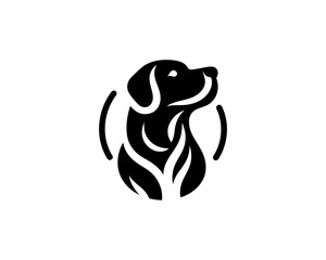 Modern dog logo icon for branding use