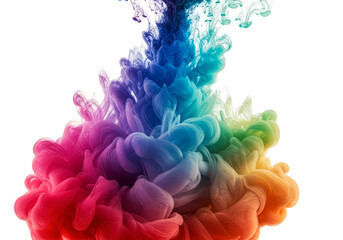 Obraz premium Abstract Background with Rainbow Color Smoke Ink and Watercolor Paint