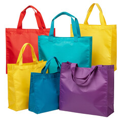 Colorful Shopping Bags PNG Isolated for Merchandise Retail and Market