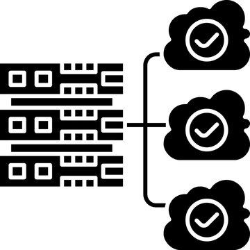 Cloud Database Vector Icon