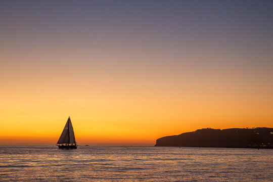 sailboat at sunset