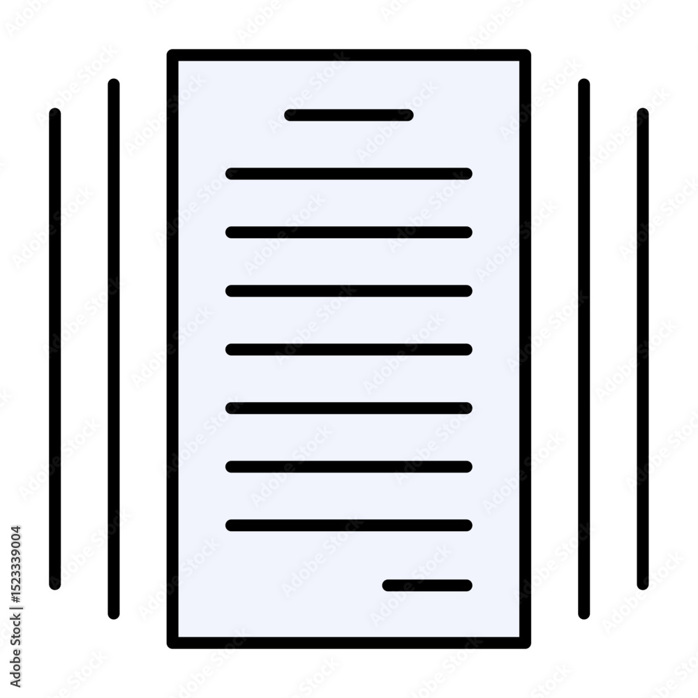 Poster justify align text document icon vector page layout typography editing outline line design symbol is