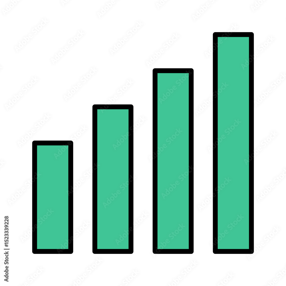 Poster signal strength bars icon vector wireless connection mobile phone network indicator outline filled f