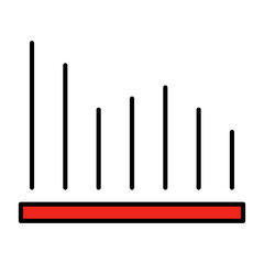 Bar Chart Graph Vertical Bars Icon Vector Data Analysis Statistics Progress Report Outline Filled Flat Design Symbol Isolated