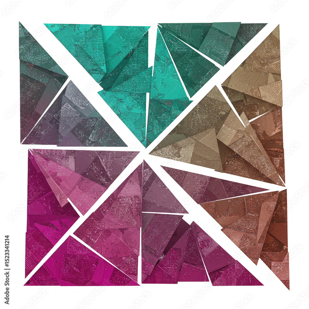 Poster abstract geometric triangle shapes pattern with modern design style