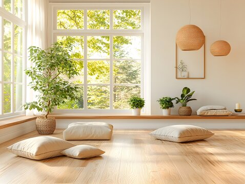Minimalist Wooden Room with Window