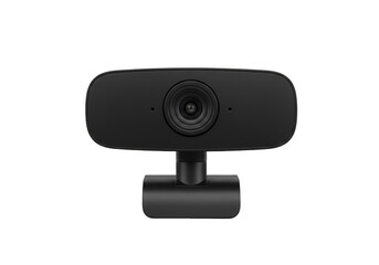 Illustration of Black Webcam Computer Device on Transparent Background