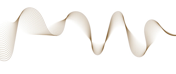 Abstract wave lines in color gradient on minimalist background. Futuristic and dynamic look, perfect for tech, digital, and modern design projects.