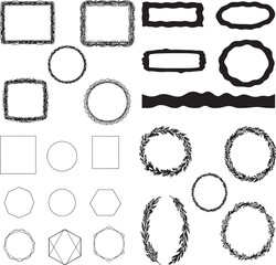 Minimal Wavy & Squiggle Frame Set