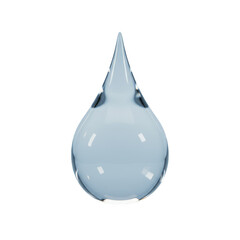 Obraz premium 3d Rendering Of Clear Water Drop Isolated on Black Background