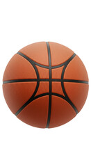 Fototapeta premium 3D Rendering of Orange Basketball with Black Lines on Transparent Background