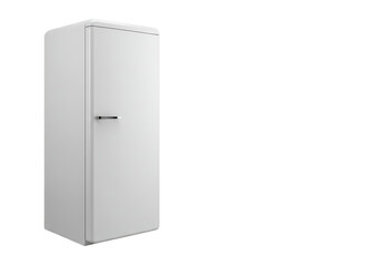 Isolated 3D Rendering of White Single Door Refrigerator Appliance Illustration