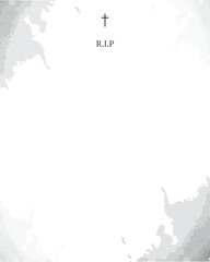 Simple and clean funeral invite card for digital use, in Illustrator vector
