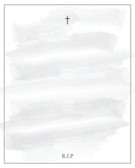 Vector-based empty funeral card. Ideal for digital memorial announcements.