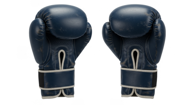 Illustration of Blue Boxing Gloves Pair Isolated Sports Equipment