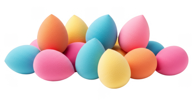 Isolated Colorful Candy Easter Eggs Pile with Transparent Background