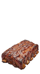 Isolated BBQ Ribs on Transparent Background Food Gourmet Meat