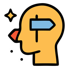  decision making Icon, Filled Line style icon vector illustration, Suitable for website, mobile app, print, presentation, infographic and any other project.