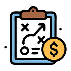  business planning Icon, Filled Line style icon vector illustration, Suitable for website, mobile app, print, presentation, infographic and any other project.