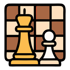  strategic management Icon, Filled Line style icon vector illustration, Suitable for website, mobile app, print, presentation, infographic and any other project.