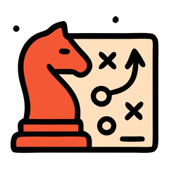  tactical approach Icon, Filled Line style icon vector illustration, Suitable for website, mobile app, print, presentation, infographic and any other project.